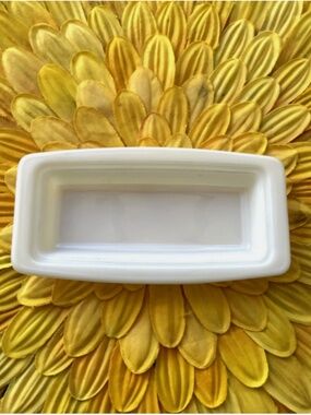 PYREX Vintage White Milk Glass Butter Dish Bottom Base Only Replacement Piece